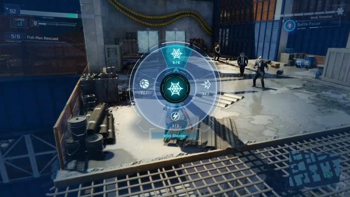 Spider-Mans gadgets are extremely useful, especially in base fights - Marvels Spider-Man: Starting Tips - Basics - Spider-Man Game Guide