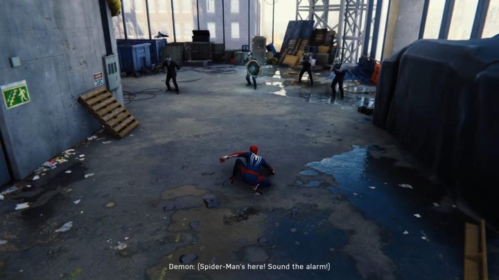You will begin the mission in a construction area of - Marvels Spider-Man: Straw, Meet Camel - walkthrough - Main missions - Spider-Man Game Guide
