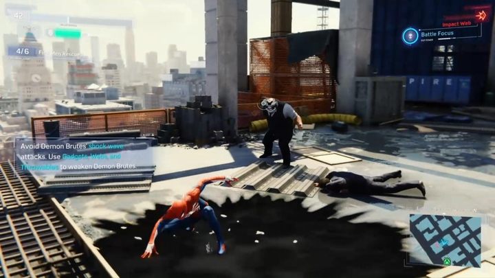 At some point a Demon Brute will also appear - this enemy is extremely powerful - Marvels Spider-Man: Straw, Meet Camel - walkthrough - Main missions - Spider-Man Game Guide
