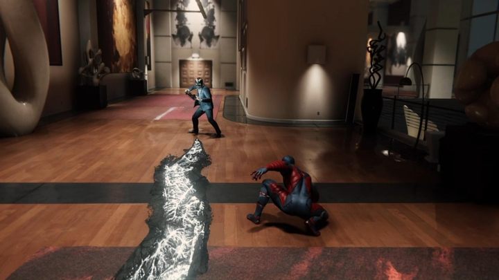 A new type of enemy will appear - a demon with a sword - Marvels Spider-Man: Up The Water Spout... - walkthrough - Main missions - Spider-Man Game Guide