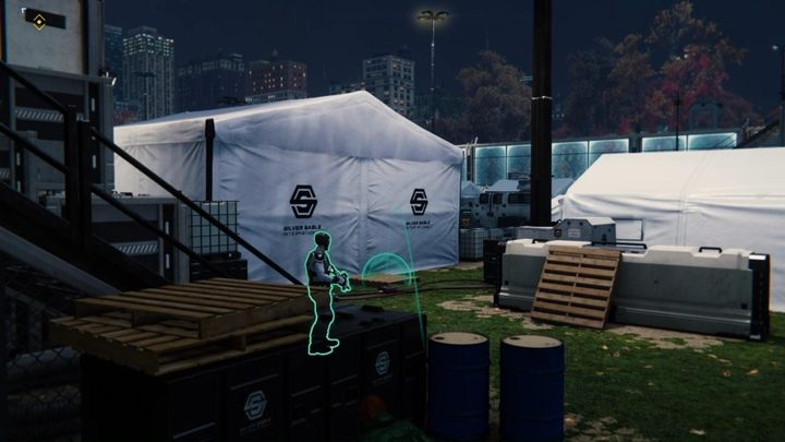 Go to the next guard and throw the lure to move him away from the stairs - Marvels Spider-Man: Uninvited - walkthrough - Main missions - Spider-Man Game Guide