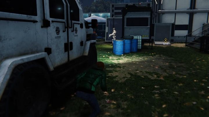 Go up to the moving truck and wait for it to start - Marvels Spider-Man: Uninvited - walkthrough - Main missions - Spider-Man Game Guide