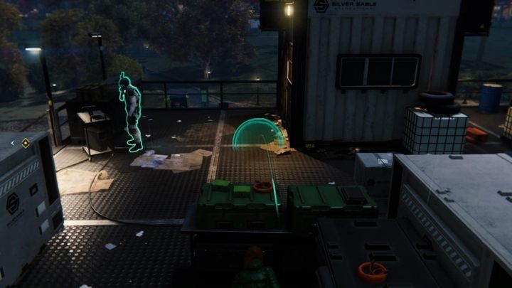 Distract the guard with the help of the sensor and go down the stairs - Marvels Spider-Man: Uninvited - walkthrough - Main missions - Spider-Man Game Guide