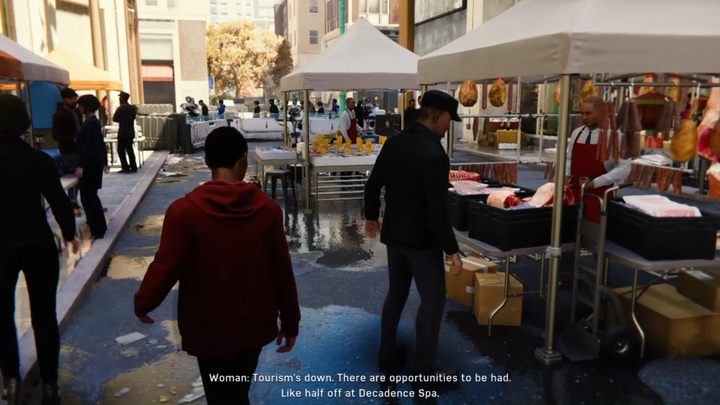 You will see Miles attacked by bandits - Marvels Spider-Man: First Day - walkthrough - Main missions - Spider-Man Game Guide