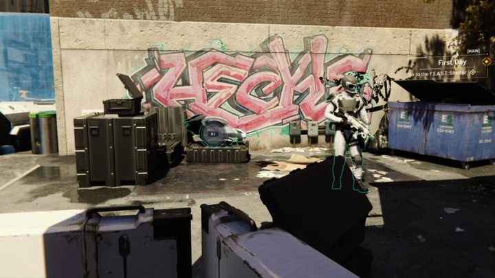 Move straight ahead, pass the cars on the right and reach the barricade - Marvels Spider-Man: First Day - walkthrough - Main missions - Spider-Man Game Guide