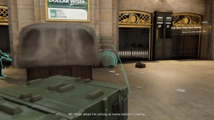 Go to the boxes and lure the enemy to the right - Marvels Spider-Man: The One That Got Away - walkthrough - Main missions - Spider-Man Game Guide