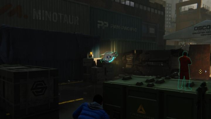 Approach the barricade and turn on the drone on the left - Marvels Spider-Man: Supply Run - walkthrough - Main missions - Spider-Man Game Guide