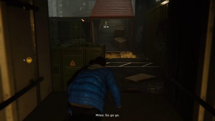 When Rhino charges close to you, run to the exit - Marvels Spider-Man: Supply Run - walkthrough - Main missions - Spider-Man Game Guide