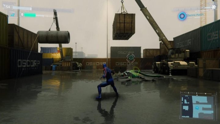 Rhinos attacks are easy to avoid, so focus on Scorpion - Marvels Spider-Man: Heavy Hitter - walkthrough - Main missions - Spider-Man Game Guide