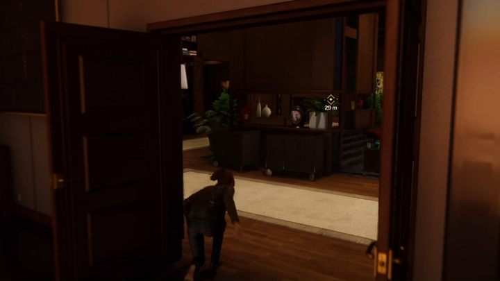 Enter the kitchen and take a spot where you can monitor the situation in the guest room - Marvels Spider-Man: Step Into My Parlour... - walkthrough - Main missions - Spider-Man Game Guide