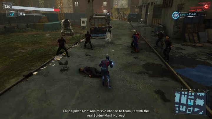 Follow the highlighted substance - Marvels Spider-Man: Spider-Men - walkthrough - Side Missions - Spider-Man Game Guide