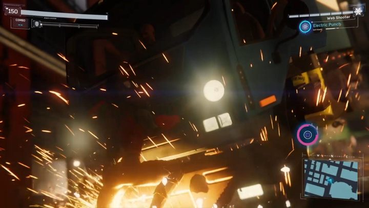 After the puzzle is solved, exit the building and proceed towards the location shown on the compass - Marvels Spider-Man: Tombstone: On the move - walkthrough - Side Missions - Spider-Man Game Guide