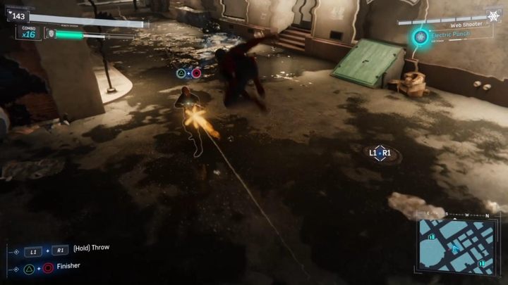 Now you have to face a small gang of enemies - Marvels Spider-Man: Tombstone: On the move - walkthrough - Side Missions - Spider-Man Game Guide