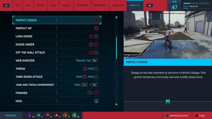 Name - Marvels Spider-Man: Combat Moves List, combos - Basics - Spider-Man Game Guide