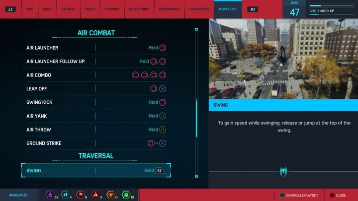Name - Marvels Spider-Man: Combat Moves List, combos - Basics - Spider-Man Game Guide