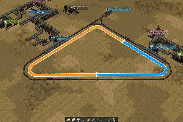 Addition of two semaphores will create two blocks. These blocks will be considered as separate tracks. However, this is still not enough to let another train run on the track. - How do the semaphores work? | Building and management - Building and management - Mashinky Game Guide