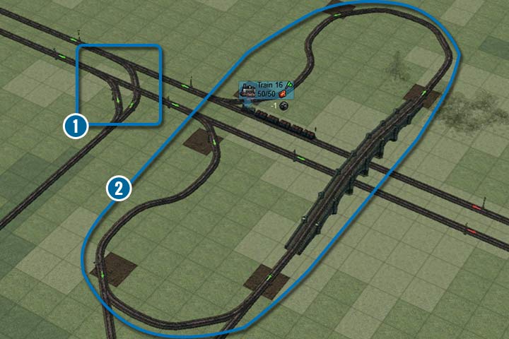 A branch with regular rails is a fast and easy solution, but in the long term it has negative impact on the whole line. More expensive solutions that use bridges and tunnels are better. - Advanced connections and stations | Building and management - Building and management - Mashinky Game Guide