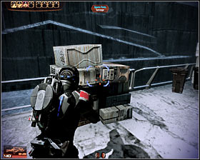 Proceed towards the exit and dont be surprised by seeing a new group of mechs attacking your position - Mass Effect 2: Freedoms Progress - Prologue walkthrough - Main quests - Mass Effect 2 Guide & Walkthrough