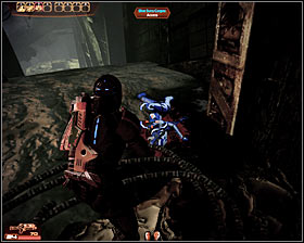 I think its fairly obvious that you must talk to the krogan after defeating all the hostiles - Mass Effect 2: Dossier: The Warlord - walkthrough - Main quests - Mass Effect 2 Guide & Walkthrough