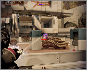 I would strongly recommend that you order your teammates to remain close to the gate youve just opened, because otherwise they would probably find themselves under heavy fire - Mass Effect 2: Horizon - walkthrough - Main quests - Mass Effect 2 Guide & Walkthrough