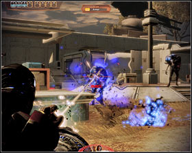 SAVE YOUR GAME when youre ready to move on and approach a large gate (first screenshot) - Mass Effect 2: Horizon - walkthrough - Main quests - Mass Effect 2 Guide & Walkthrough