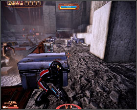 Choosing the passageway in the middle (first screenshot) is not a good idea, because you would find yourself under heavy fire from the colossus and you would also be surrounded by the geth - Mass Effect 2: Dossier: Tali - walkthrough - Main quests - Mass Effect 2 Guide & Walkthrough