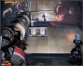 Notice that there are a lot of explosive containers and crates in the area and naturally you should use them to your advantage - Mass Effect 2: The Reaper IFF - walkthrough - Main quests - Mass Effect 2 Guide & Walkthrough