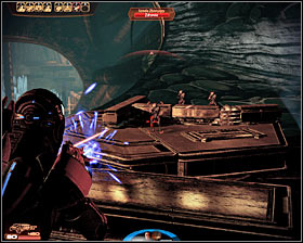 Description: Start off by ordering your teammates to take cover behind the nearest object - Mass Effect 2: Stop the Collectors - Finale Part 2 - walkthrough - Main quests - Mass Effect 2 Guide & Walkthrough
