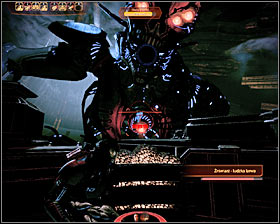 I think its fairly obvious that you should be using a heavy weapon to damage the Reaper - Mass Effect 2: Stop the Collectors - Finale Part 2 - walkthrough - Main quests - Mass Effect 2 Guide & Walkthrough