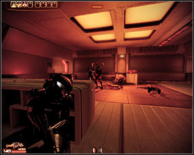 As soon as youve entered the room youll see a cut-scene and youll notice that the assistant is being held by a group of batarian mercenaries - Mass Effect 2: Omega - walkthrough - Side quests - Mass Effect 2 Guide & Walkthrough