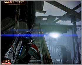 Keep heading forward until you get to a fragment of the ships hull - Mass Effect 2: MSV Estevanico - N7 walkthrough - N7 quests - Mass Effect 2 Guide & Walkthrough