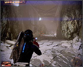 There are two passageways leading to the last location of the map - you can choose the lower corridor (first screenshot) or you can choose an upper platform (second screenshot) - Mass Effect 2: Abandoned Mine - N7 walkthrough - N7 quests - Mass Effect 2 Guide & Walkthrough