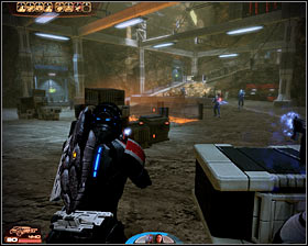 Proceed towards a door where you may have seen some of the enemy soldiers showing up - Mass Effect 2: Archeological Dig Site - N7 walkthrough - N7 quests - Mass Effect 2 Guide & Walkthrough