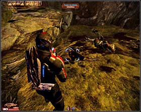 Once youre done exploring the area choose a narrow passageway (first screenshot) leading to the next section of the map - Mass Effect 2: Quarian Crash Site - N7 walkthrough - N7 quests - Mass Effect 2 Guide & Walkthrough