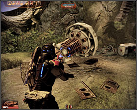 Make sure that youre running forward and order your colleagues to take cover behind small objects seen in the distance (first screenshot) - Mass Effect 2: Jacob: The Gift of Greatness - walkthrough - Companion quests - Mass Effect 2 Guide & Walkthrough