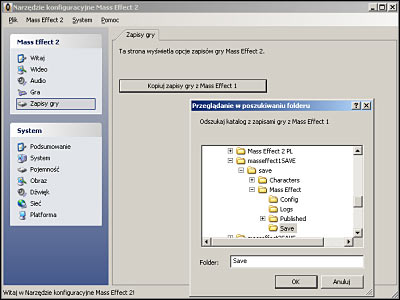 You must click on the button located in the main window to start searching for the saved games - Mass Effect 2: World Atlas - Starting a new game - World Atlas - Mass Effect 2 Guide & Walkthrough