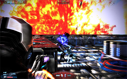 Once youve defeated the nemesis and the phantoms the situations should calm down a little and it also shouldnt take long for Kai Leng to lose all of his shields - Mass Effect 3: Priority, Cerberus Headquarters - walkthrough - Main Missions - Mass Effect 3 Guide