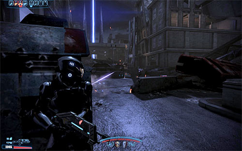 Explore the room where the last battle took place in order to find two med-kits [100 EXP] [100 EXP] and a computer - Mass Effect 3: Priority, Earth #2 - walkthrough - Main Missions - Mass Effect 3 Guide