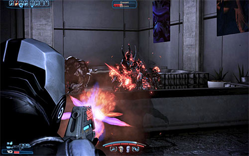 Enter a large hole in the ground and stay there a while, because you should notice a new group of monsters in the distance - Mass Effect 3: Priority, Earth #2 - walkthrough - Main Missions - Mass Effect 3 Guide