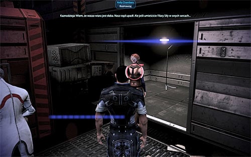 Kelly can be found in cargo hold B [Citadel: Port - Holding Area], however you will be allowed to meet her only if youve asked her to your private quarters for a romantic dinner in the previous game and only if she didnt die in the Collectors base - Mass Effect 3: Citadel: Kelly Chambers - walkthrough - Missions on the Citadel - Mass Effect 3 Guide