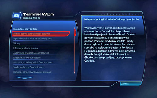 Go to the Spectres Office in [Citadel: Citadel Embassies] and interact with the messages console - Mass Effect 3: Citadel: Wounded Batarian - walkthrough - Missions on the Citadel - Mass Effect 3 Guide