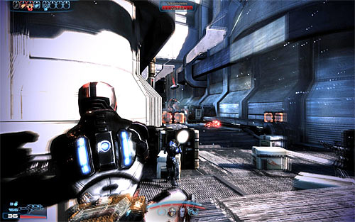Remain on the upper level and send your team members to the lower level - Mass Effect 3: Arrae: Ex-Cerberus Scientists - walkthrough - Missions outside the Citadel - Mass Effect 3 Guide