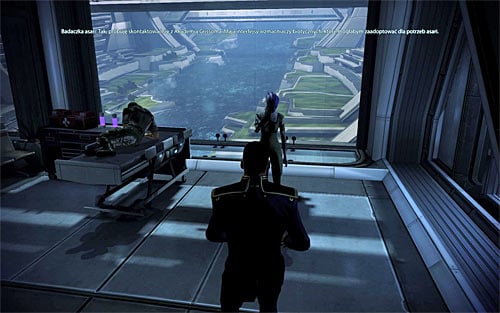 The second option is hearing the conversation of an Asari in [Citadel: Huerta Memorial Hospital] - Mass Effect 3: Citadel: Biotic Amp Interfaces - walkthrough - Side Missions - Mass Effect 3 Guide