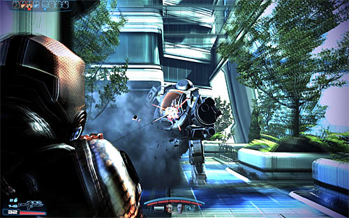 Head down and quickly order your teammates to take cover - Mass Effect 3: Priority, The Citadel #2 - walkthrough - Main Missions - Mass Effect 3 Guide
