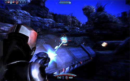 Turn around, find a good cover and start attacking the geth approaching from your right - Mass Effect 3: Rannoch, Admiral Koris - walkthrough - Main Missions - Mass Effect 3 Guide