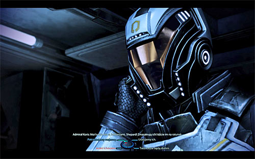 The game will now trigger a cut-scene from a radio conversation with admiral Koris who will be under attack by the geth forces - Mass Effect 3: Rannoch, Admiral Koris - walkthrough - Main Missions - Mass Effect 3 Guide