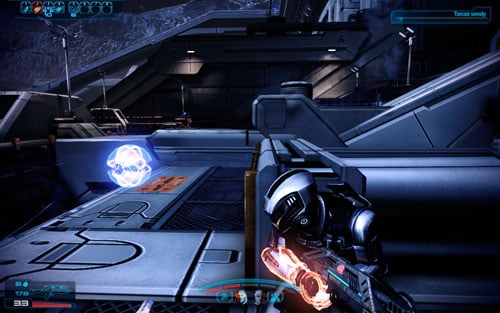 Do not move far away from the drone - when you are outside of the reach of its radiation, the mechanism will be permanently damaged and you will fail the mission - Mahavid - Walkthrough - Mass Effect 3: Leviathan - Game Guide and Walkthrough