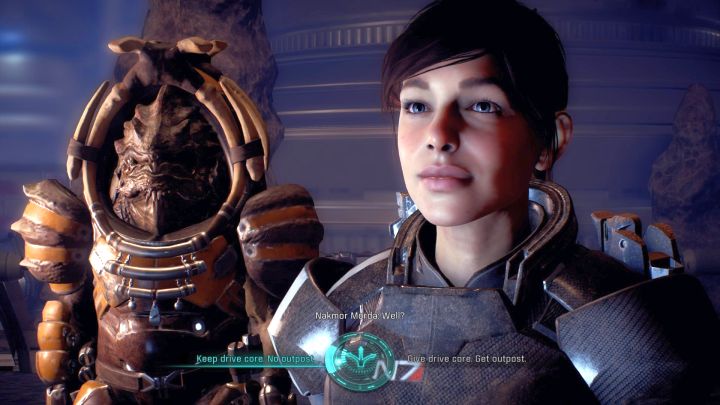 The last conversation in this mission includes a key decision. - Search for the Stolen Remnant Drive Core on Elaaden - Elaaden - Mass Effect: Andromeda Game Guide