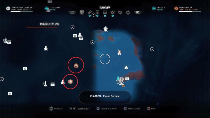 This is where you can find the other sites for this mission. - Dismantled | Elaaden - Elaaden - Mass Effect: Andromeda Game Guide