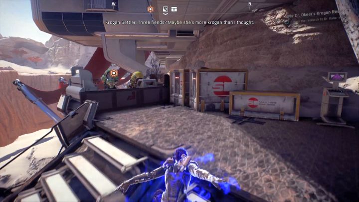 Finally, you need to return to Dr. Ganar to conclude the task. - Save Dr. Okeers Krogan Research on Elaaden - Elaaden - Mass Effect: Andromeda Game Guide